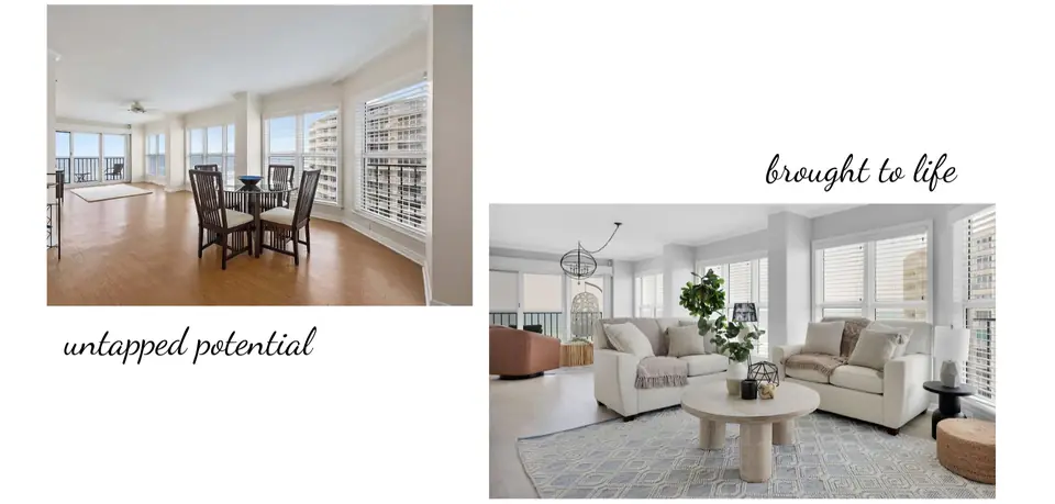 A finished interior by Zen Reno & Design in St. Augustine, Florida