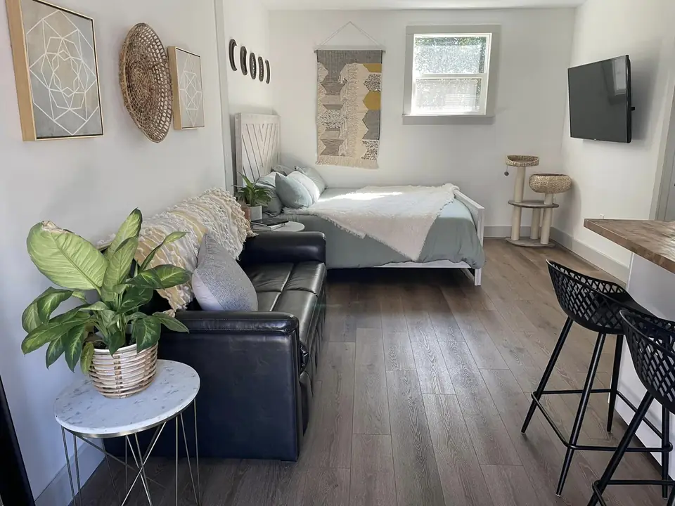 Within Jacksonville Beach Bungalow, designed by Zen Reno & Design in Jacksonville Beach, FL