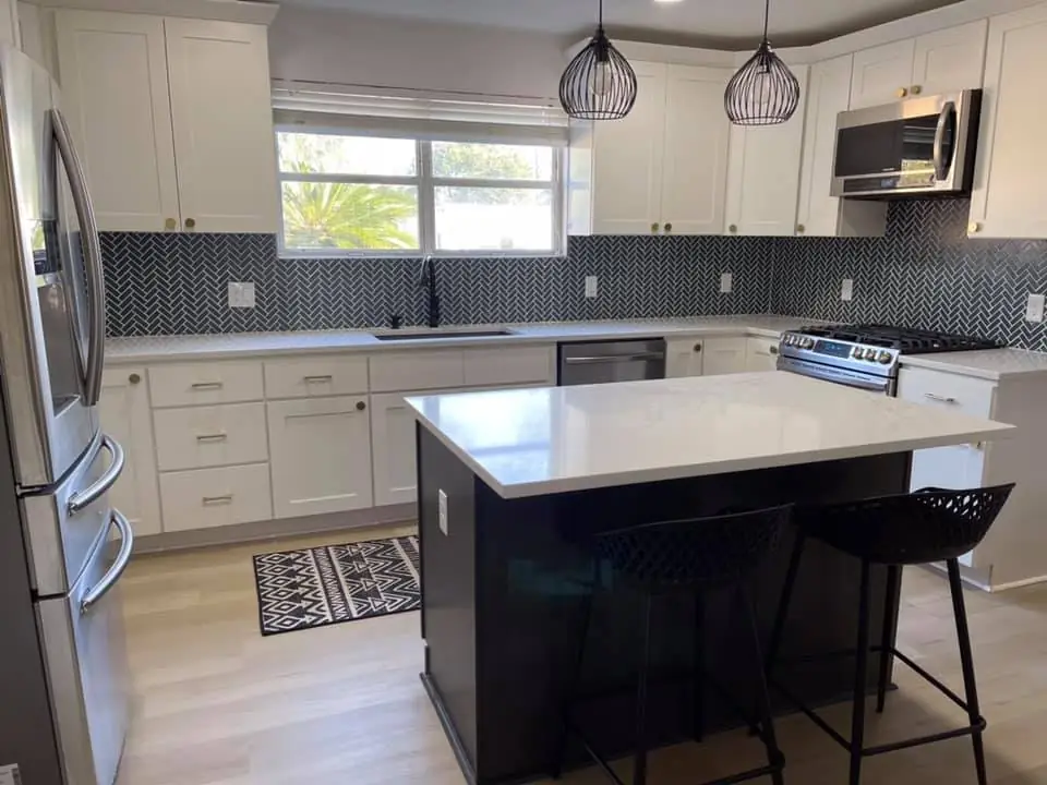 Inside Jacksonville Beach Full Remodel, designed by Zen Reno & Design in Jacksonville Beach, FL