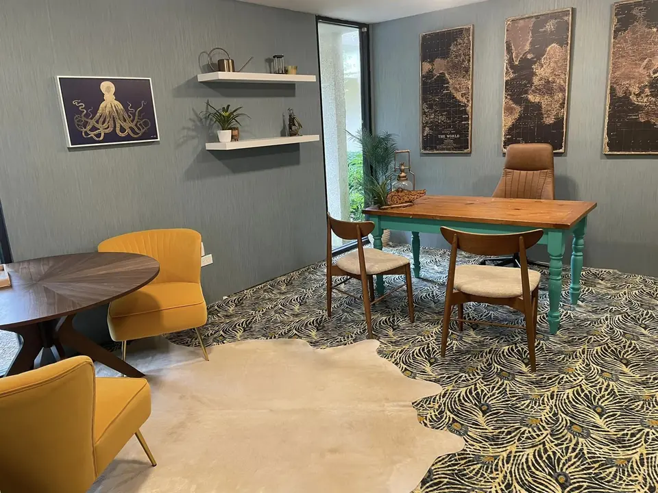Eclectic Office Design, designed by Zen Reno & Design in Jacksonville, FL
