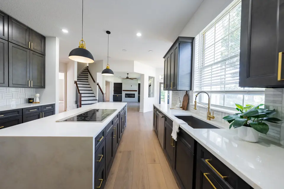 Inside Queens Harbor Kitchen, designed by Zen Reno & Design in Queens Harbor, Jacksonville, FL