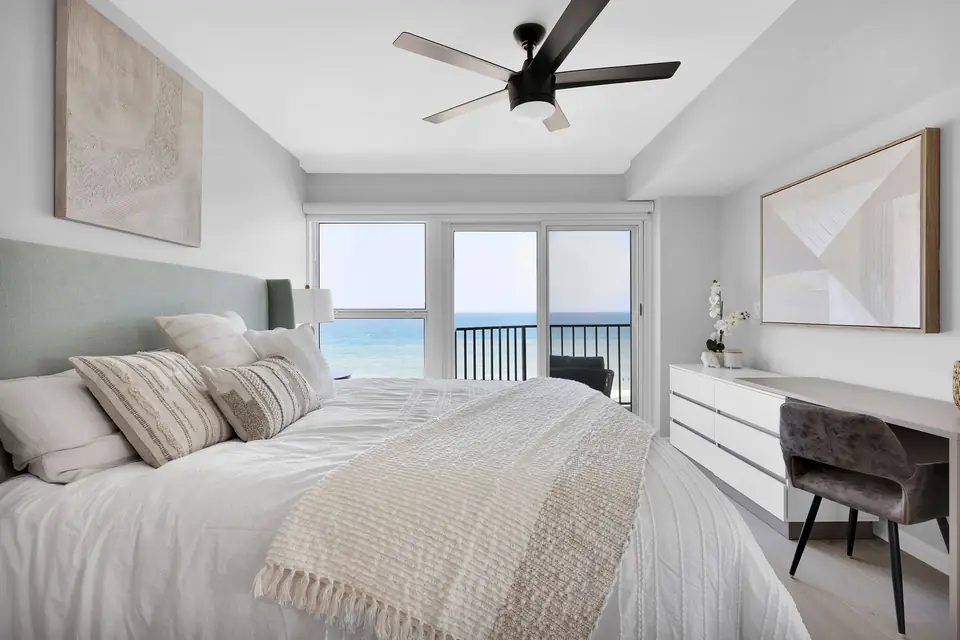 A view of Jacksonville Beach Oceanfront Condo, designed by Zen Reno & Design in Jacksonville Beach, FL
