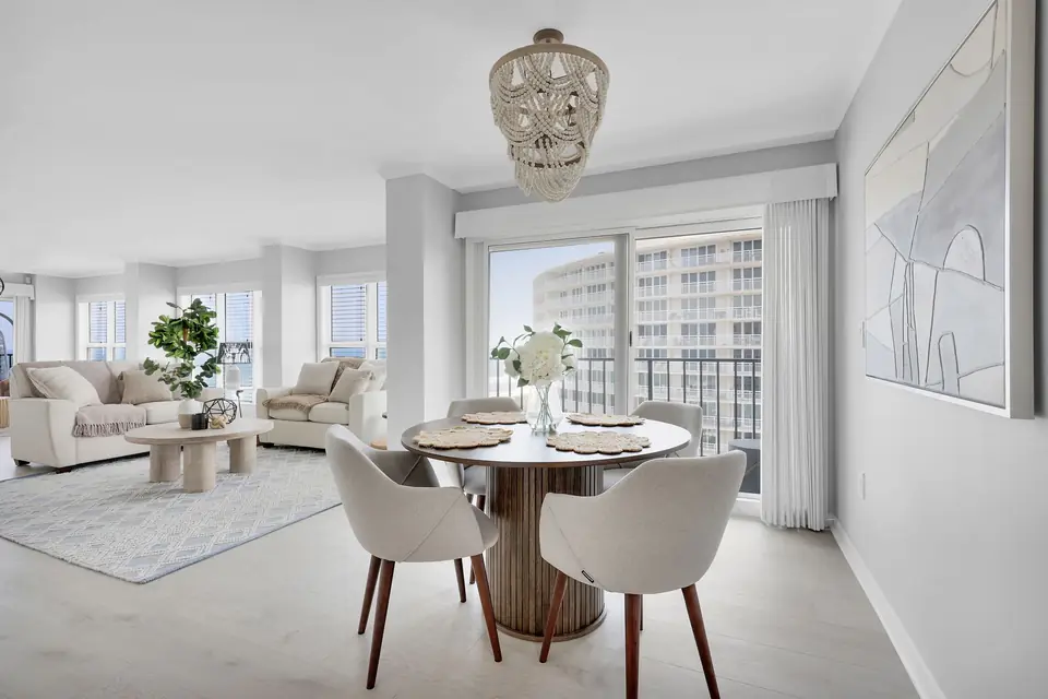 A view of Jacksonville Beach Oceanfront Condo, designed by Zen Reno & Design in Jacksonville Beach, FL