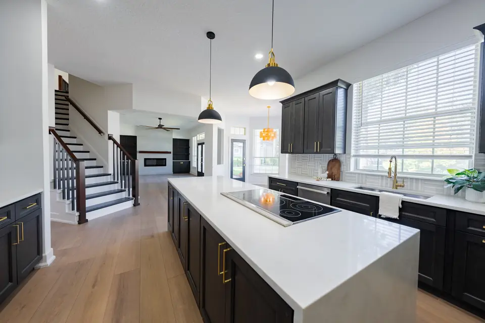 Inside Queens Harbor Kitchen, designed by Zen Reno & Design in Queens Harbor, Jacksonville, FL
