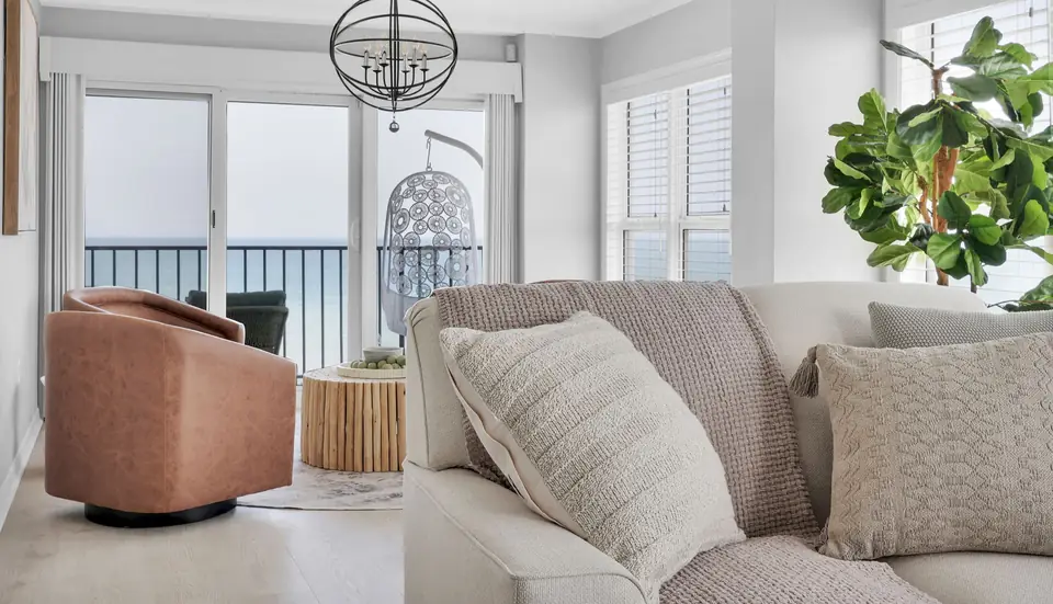 A finished interior by Zen Reno & Design in St. Augustine, Florida