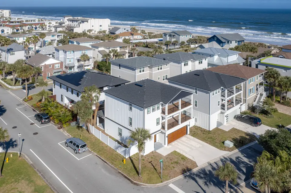 South Jacksonville Beach New Construction, Dark Blue Statement Home, designed by Zen Reno & Design in Jacksonville Beach, FL
