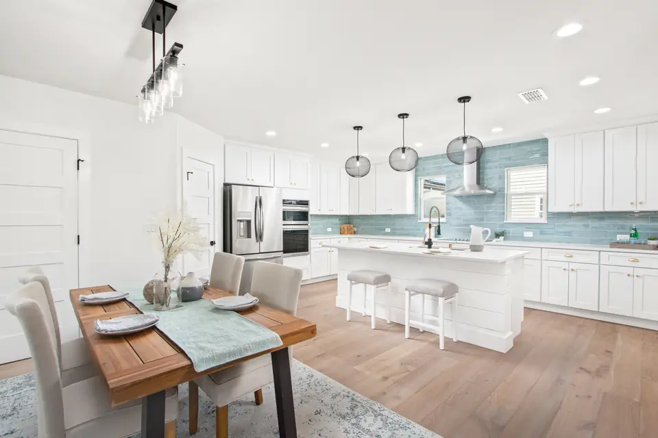 A view of South Jacksonville Beach New Construction, Coastal Home, designed by Zen Reno & Design in Jacksonville Beach, FL