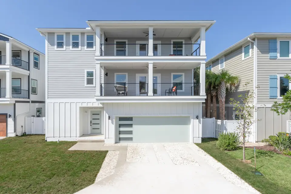 A view of South Jacksonville Beach New Construction, Coastal Home, designed by Zen Reno & Design in Jacksonville Beach, FL