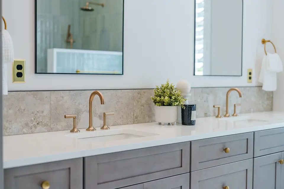 A detail from Wood Eden Renovation, designed by Zen Reno & Design in Jacksonville, FL